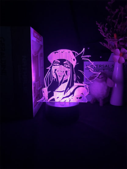 League of Legends Akali Rogue Assassin 3D Nightlight Game for Room Decor Cute Birthday Gift LED Lamp Manga Kid Love Present