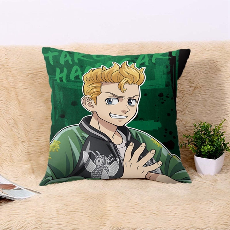 45x45cm Tokyo Revenger Sleeping Pillowcase Cartoon Print Pillow Cover Anime Cushion Case Cosplay Accessories for Home Decor Gift