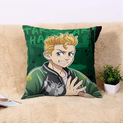 45x45cm Tokyo Revenger Sleeping Pillowcase Cartoon Print Pillow Cover Anime Cushion Case Cosplay Accessories for Home Decor Gift