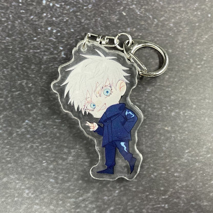 Anime Jujutsu Kaisen Gojou Satoru Ryoumen Sukuna Itadori Yuuji Key Chains Two-sided Keychain Cosplay Acrylic Pendant Keyring