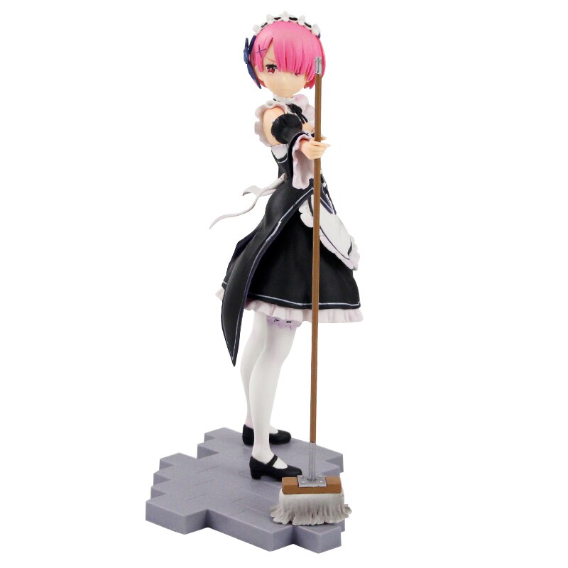 12-22cm Re: Zero in A Different World From Zero Ram Rem Servant Suit Version Figure Doll PVC Collection Model Toys