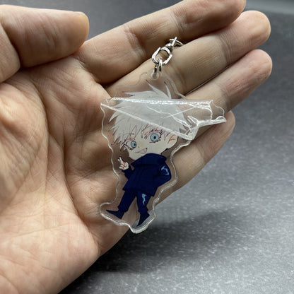 Anime Jujutsu Kaisen Gojou Satoru Ryoumen Sukuna Itadori Yuuji Key Chains Two-sided Keychain Cosplay Acrylic Pendant Keyring