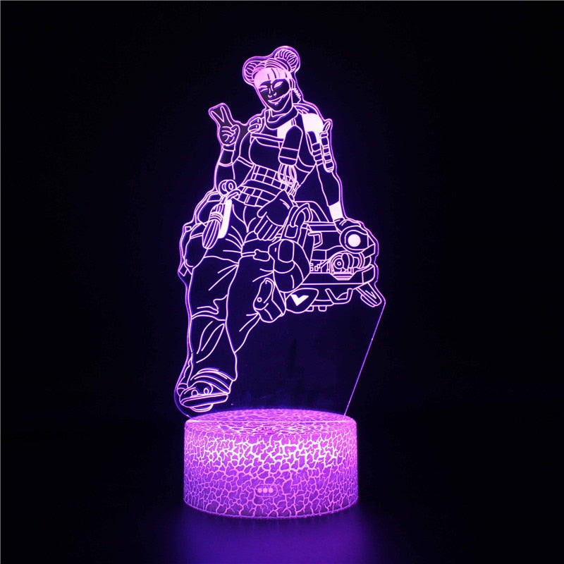 APEX Legends Hero Red Dead Redemption 2 Figure Anime Night Light for Children 3D Acrylic LED Nightlamp Illusion Table Lamp Gifts