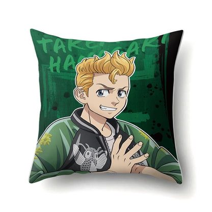 45x45cm Tokyo Revenger Sleeping Pillowcase Cartoon Print Pillow Cover Anime Cushion Case Cosplay Accessories for Home Decor Gift