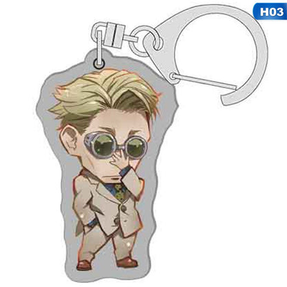 New Fashion Jujutsu Kaisen Yuji Itadori Kugisaki Nobara Acrylic Keychain Key Rings Badge Fine Jewelry