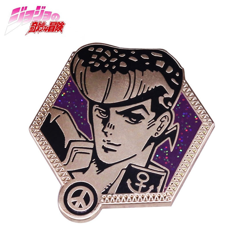 Jojos Bizarre Adventure Brooch Glitter Enamel Pin JOJO Pin Badge