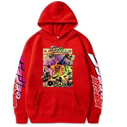 2022 Harajuku Jojos Bizarre Adventure Unisex Hoodies Japanese Anime JOJO Printed Men&#39;s Hoodie Streetwear Casual Sweatshirts