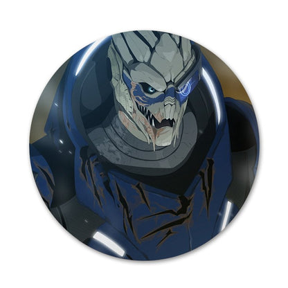 Garrus Vakarian Mass Effect Badge Brooch Pin Accessories For Clothes Backpack Decoration gift