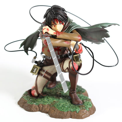 Figma Attack on Titan Eren Jaeger / Mikasa Ackerman / Levi Ackerman / PVC Action Figure Model Toy Figuirne