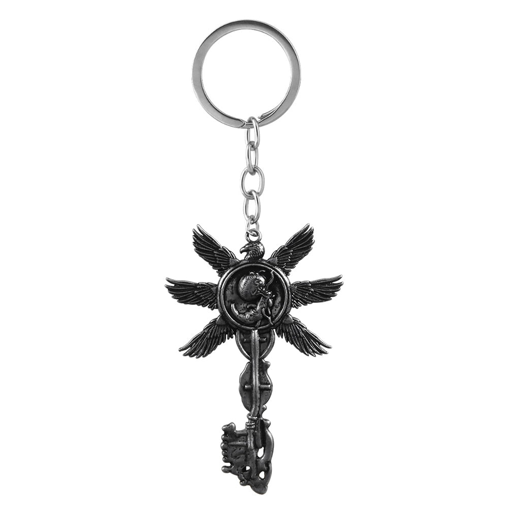 Game Residents Evils 8 Village keychain Six-Winged Unborn Metal Pendant Alloy Keychain Keyring Key Chain Accessories Gift