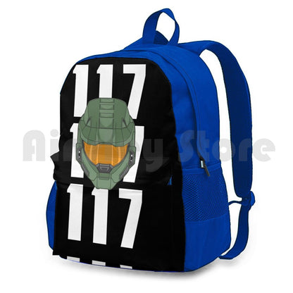 Infinite-Chief 117 Outdoor Hiking Backpack Riding Climbing Sports Bag Master Chief John 117 117 Infinite Gaming Xbox Xbox One