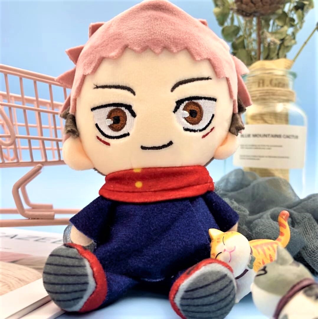 Anime Plush Jujutsu Kaisen - Uoozii - Yuji Itadori Plushie 6&quot;/15cm Kawaii Doll Cute Stuffed Anime Figure Toy Jujutsu Plush