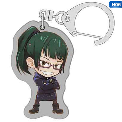 New Fashion Jujutsu Kaisen Yuji Itadori Kugisaki Nobara Acrylic Keychain Key Rings Badge Fine Jewelry