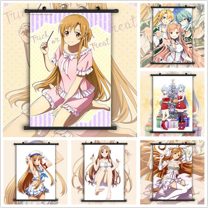 Sword Art Online Yuuki Asuna  HD Print Wall Poster Scroll