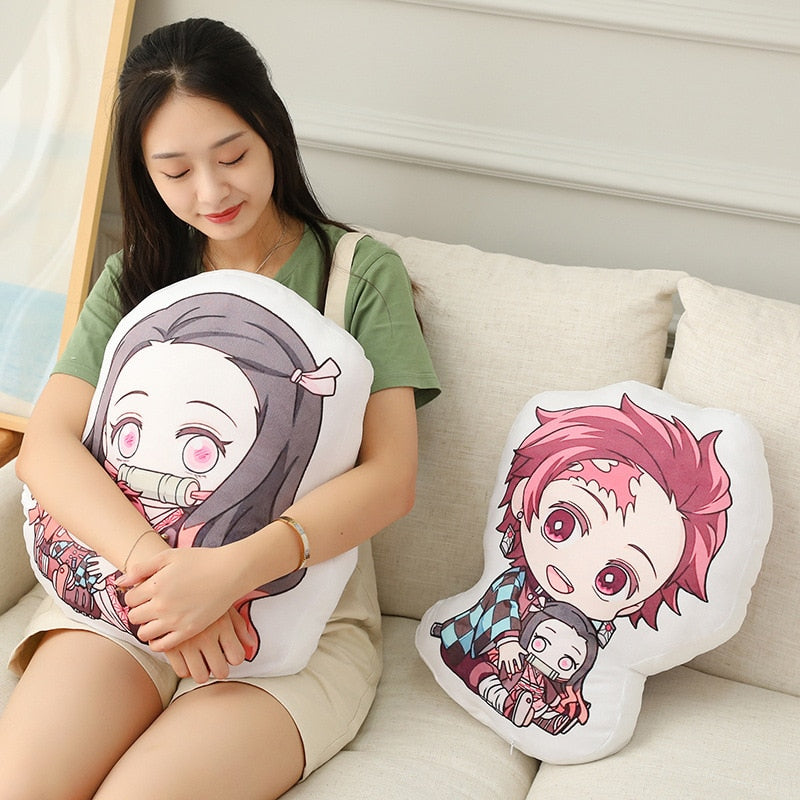 NEW Anime Demon Slayer Kimetsu no Yaiba Kamado Nezuko Cosplay Doll Home Decoration Plush Stuffed Cushion Throw Pillow Toy Gift