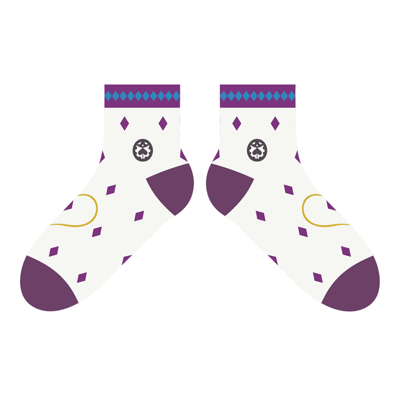 Anime Jojos Bizarre Adventure Bruno Bucciarati Kira Yoshikage Socks Embroider Cartoon Ankle Socks Creative Sock