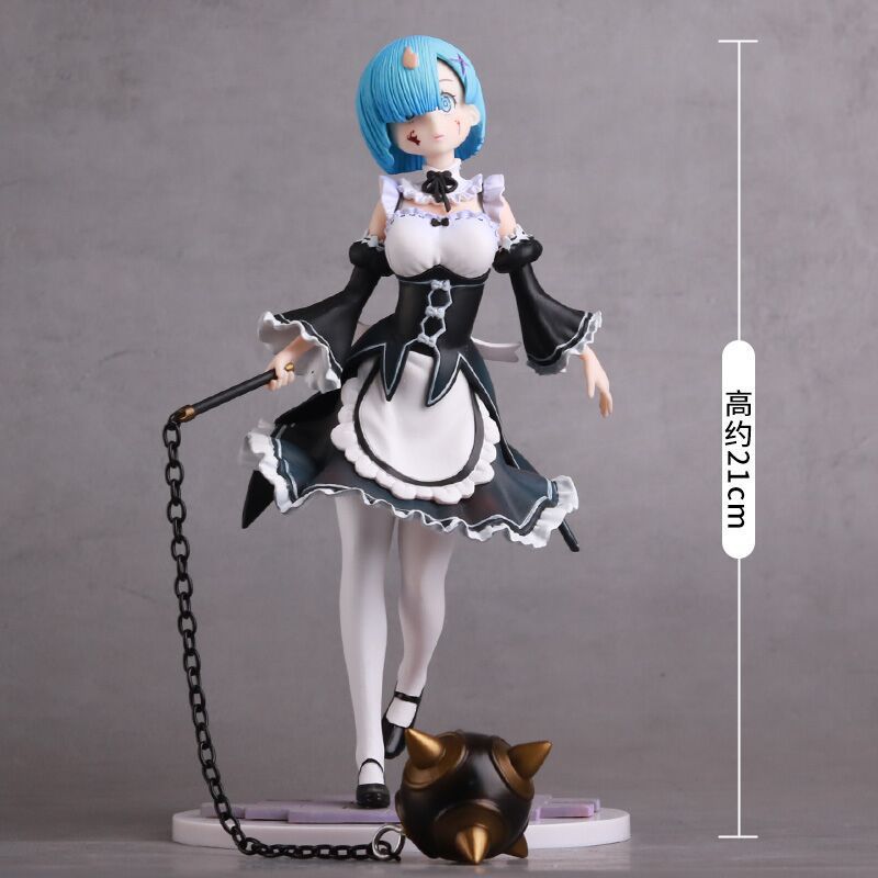 21cm Re: ZERO Starting Life in Another World Rem Anime Figure Rem Meteor Hammer PVC Action Figure Collection Model Doll Gift