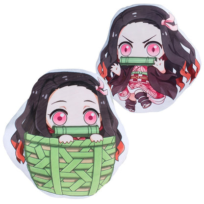 Anime Demon Slayer Kimetsu no Yaiba Kamado Nezuko Cosplay Doll Plush Stuffed Cushion Throw Pillow Toy Gift NEW Nezuko Tanjirou