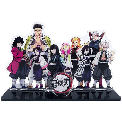 Anime Demon Slayer Kimetsu no Yaiba Kamado Tanjirou Hashira Giyuu Acrylic Stand Action Figure Desk Model Plate Holder Stationery