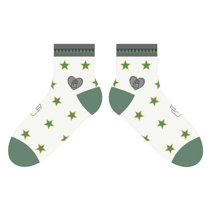 Anime Jojos Bizarre Adventure Bruno Bucciarati Kira Yoshikage Socks Embroider Cartoon Ankle Socks Creative Sock