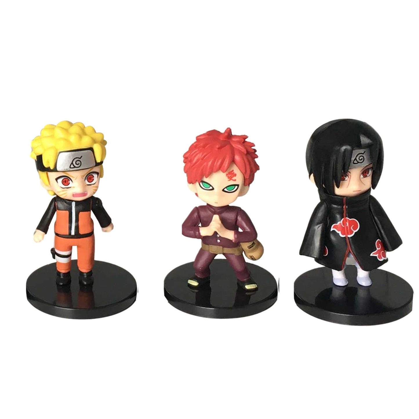 12pcs/set Naruto Anime Shippuden Hinata Sasuke Itachi Kakashi Gaara Jiraiya Sakura Q Version PVC Figures Toys Dolls Kid Gift