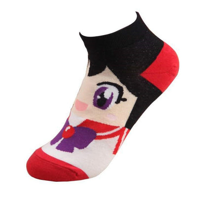 6 pairs High Quality Novel original design new products cute Kawaii playful cat sailor Moon breathable funny lovely women Socks