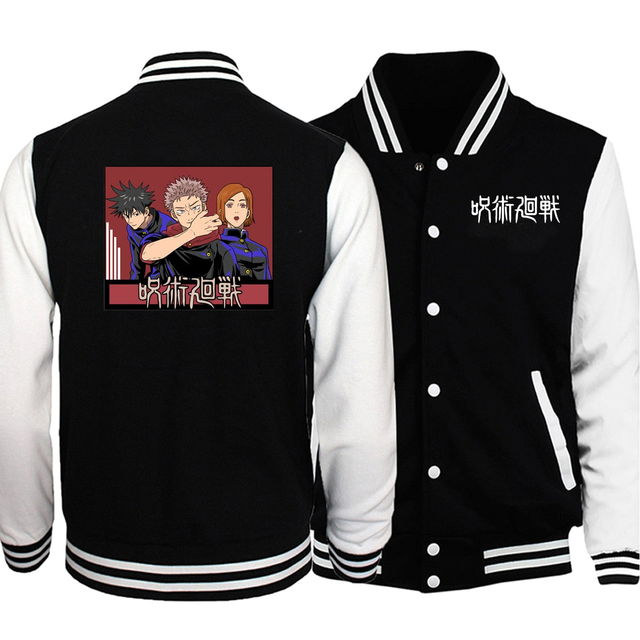 Anime Jujutsu Kaisen Spring Jacket Mens 2021 New Fashion Brand Clothing Baseball Uniform Sweatshirts Man&#39;s Tracksuit Hoodies