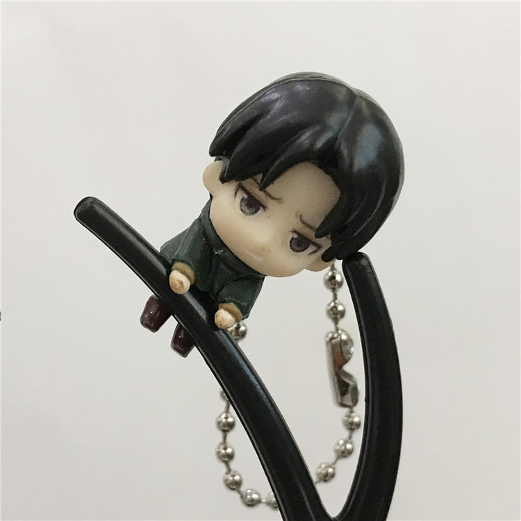 Action no Capsule Attack On Titan Mini Pendants Toys For Children Levi Armin Mikasa Eren The Giant Keyring Toys Collectible Gift