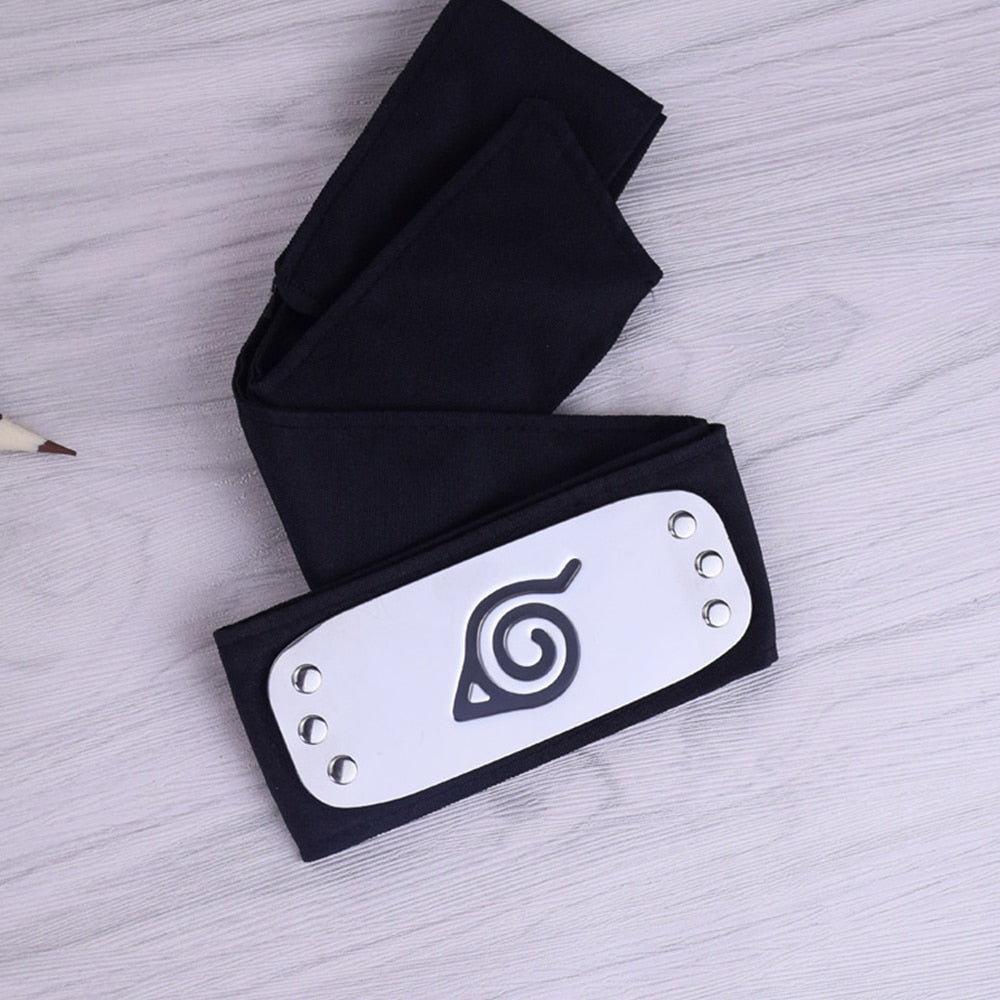 Naruto Shippuden Anime Cosplay Headband Uzumaki Uchiha Kakashi Action Figurs Forehead Toys Naruto Model Cos Juguetes