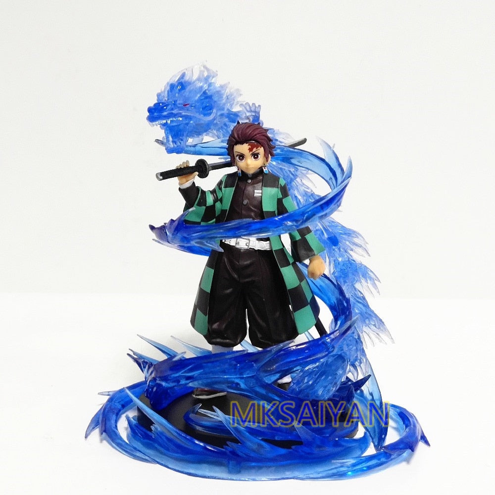 Demon Slayer Anime Figure DIY Set Tanjirou Zenitsu Rengoku Kyoujurou Toy Model Action Figural Kimetsu no Yaiba Rengoku Xmas Gift