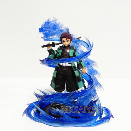 Demon Slayer Anime Figure DIY Set Tanjirou Zenitsu Rengoku Kyoujurou Toy Model Action Figural Kimetsu no Yaiba Rengoku Xmas Gift