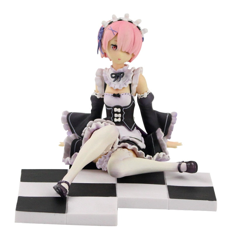 12-22cm Re: Zero in A Different World From Zero Ram Rem Servant Suit Version Figure Doll PVC Collection Model Toys