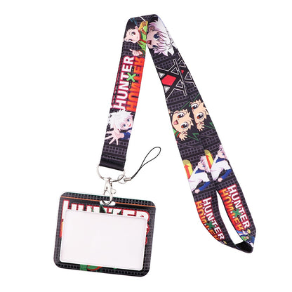 LT1083 Wholesale Anime Jujutsu Kaisen Attack on Titan Keychain Badge Holder ID Card Pass Hang Lanyard for Key Rings Accessories