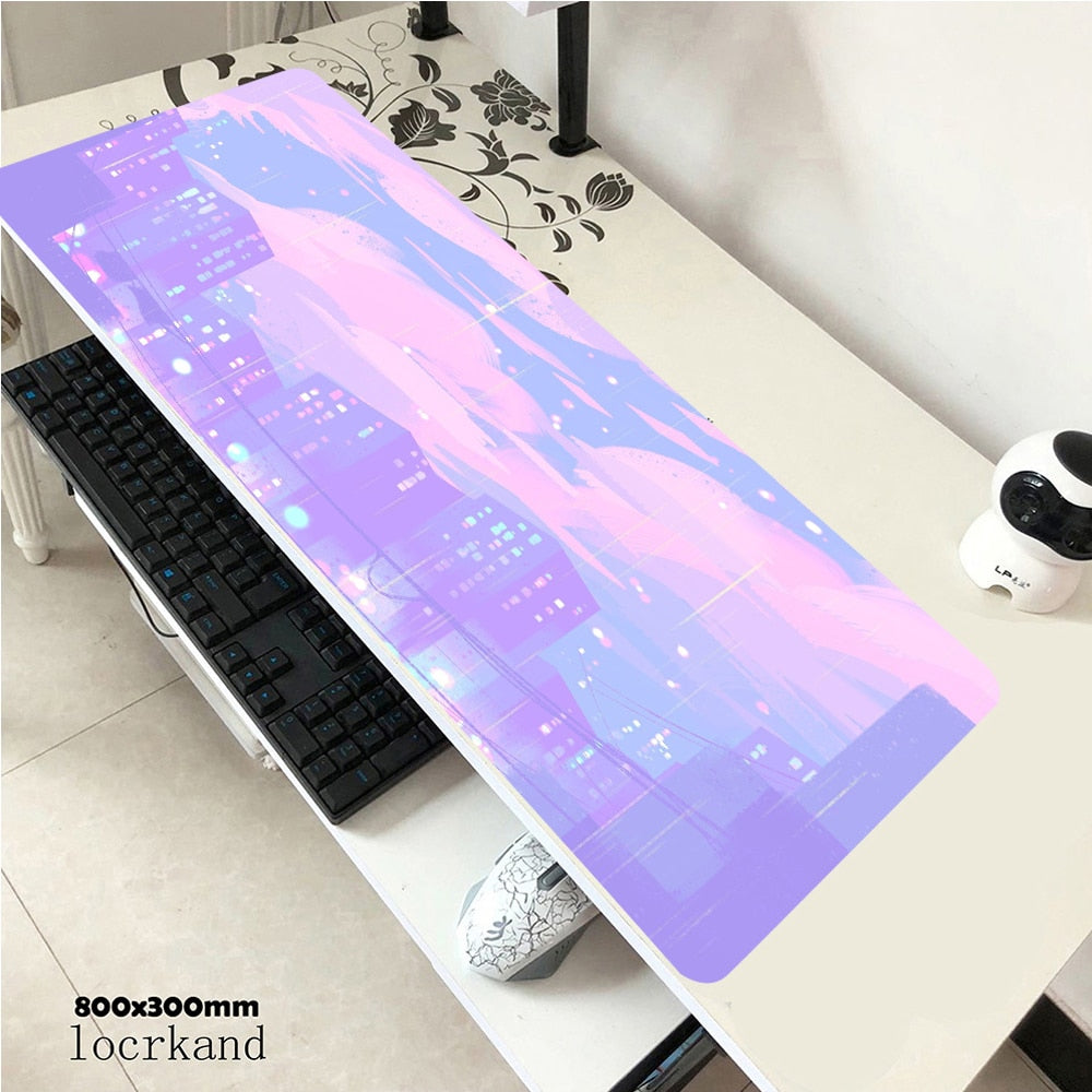 Pink Sailor Moon landscape Silicone Pad to Mouse Gaming Mousepad XL Large Gamer Keyboard PC Desk Mat Computer Tablet Mouse Pad.