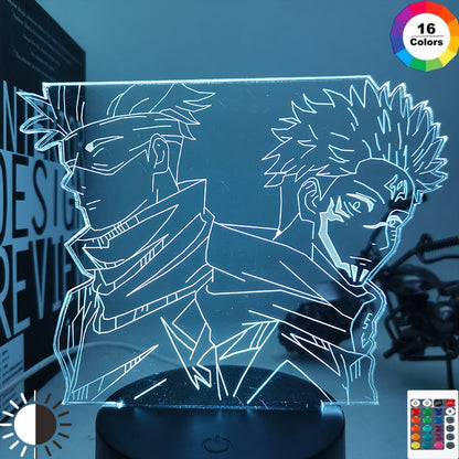 Anime Lamp Satoru Gojo Jujutsu Kaisen Led Night Light Yuji Itadori for Room Deco Birthday Gift Jujutsu Kaisen Lamp Yuji Itadori