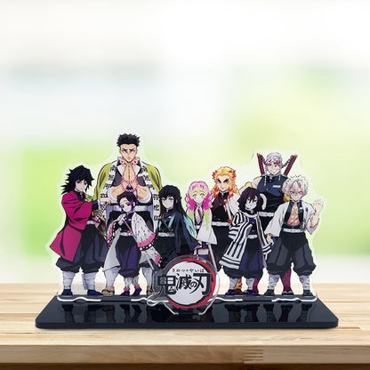 Anime Demon Slayer Kimetsu no Yaiba Kamado Tanjirou Hashira Giyuu Acrylic Stand Action Figure Desk Model Plate Holder Stationery