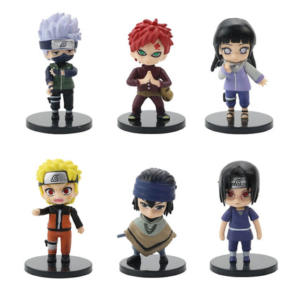 Figuras de Anime de Naruto Shippuden, Hinata, Sasuke, Itachi, Kakashi, Gaara, versión Q, juguetes de PVC, muñecas, regalo para niños, 12 piezas por juego