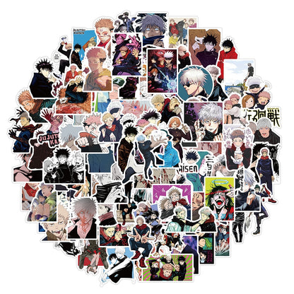 100PCS Jujutsu Kaisen Stickers Waterproof For Children Anime Sticker Decal To DIY Laptop Suitcase Bike Skateboard PS4 Guitar