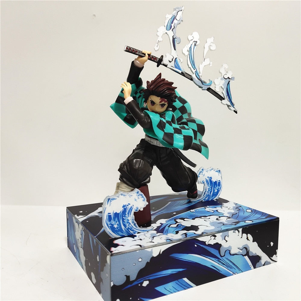 Demon Slayer Anime Figure DIY Set Tanjirou Zenitsu Rengoku Kyoujurou Toy Model Action Figural Kimetsu no Yaiba Rengoku Xmas Gift