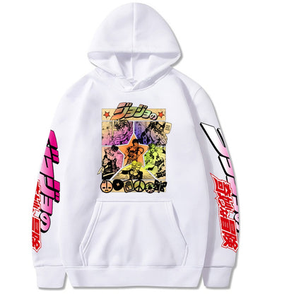 2022 Harajuku Jojos Bizarre Adventure Unisex Hoodies Japanese Anime JOJO Printed Men&#39;s Hoodie Streetwear Casual Sweatshirts