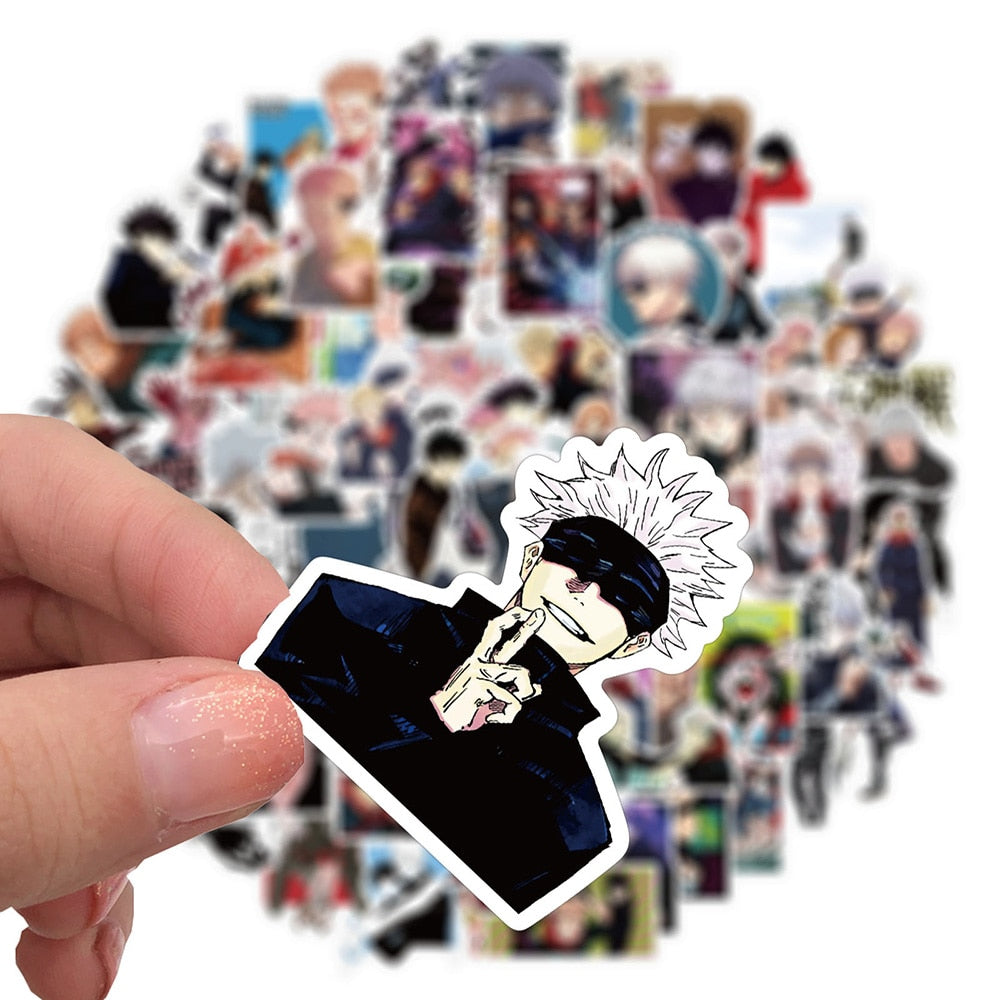 100PCS Jujutsu Kaisen Stickers Waterproof For Children Anime Sticker Decal To DIY Laptop Suitcase Bike Skateboard PS4 Guitar