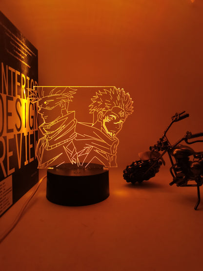 Anime Lamp Satoru Gojo Jujutsu Kaisen Led Night Light Yuji Itadori for Room Deco Birthday Gift Jujutsu Kaisen Lamp Yuji Itadori