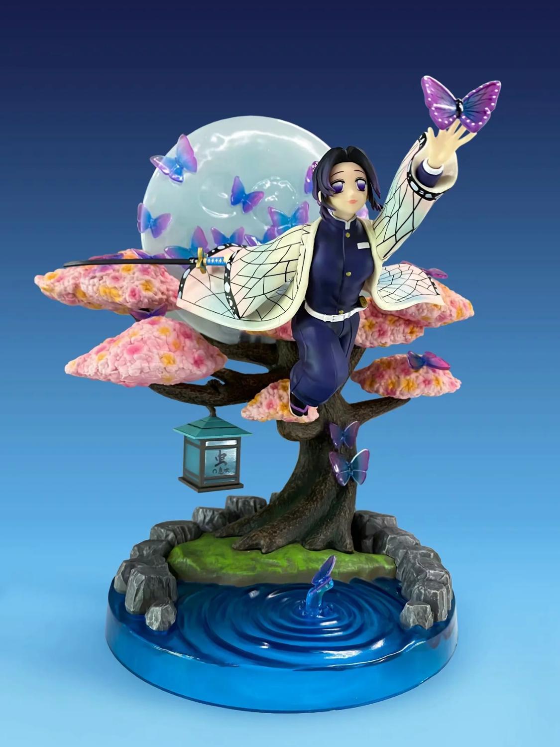 36cm Japanese Anime Demon Slayer: Kimetsu no Yaiba Kochou Shinobu PVC Action Figure Toy Anime GK My Girl Collectible Model Doll