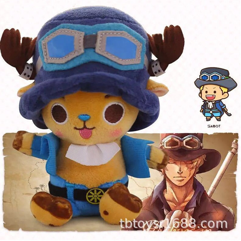 20cm One Piece Plush Toy Anime Tony Chopper Luffy Ace Pattern Soft Stuffed Plush Dolls Toys Cute Cartoon Chopper Doll Kids Gift