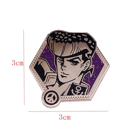 Jojos Bizarre Adventure Brooch Glitter Enamel Pin JOJO Pin Badge