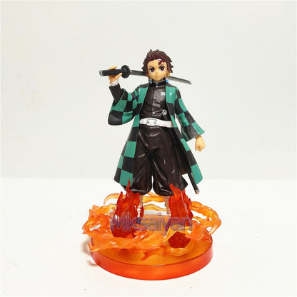 Demon Slayer Anime Figure DIY Set Tanjirou Zenitsu Rengoku Kyoujurou Toy Model Action Figural Kimetsu no Yaiba Rengoku Xmas Gift