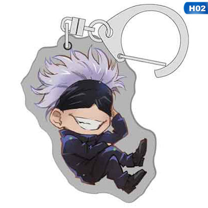 New Fashion Jujutsu Kaisen Yuji Itadori Kugisaki Nobara Acrylic Keychain Key Rings Badge Fine Jewelry