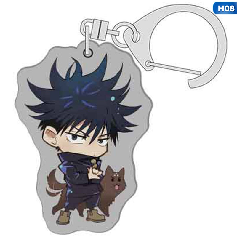 New Fashion Jujutsu Kaisen Yuji Itadori Kugisaki Nobara Acrylic Keychain Key Rings Badge Fine Jewelry