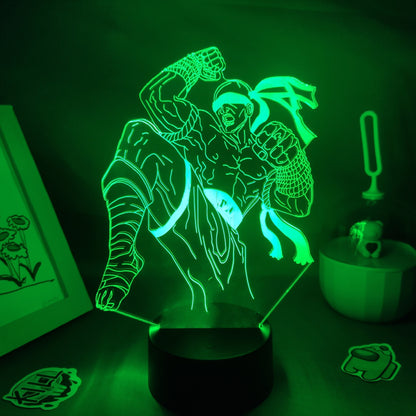 LOL Game Figure The Blind Monk Lee Sin Lamp 3D Led RGB Neon Night Lights Gift Friend Room Table Colorful Decor League of Legends