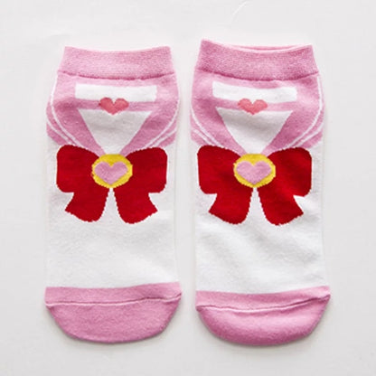 5 pairs Novel original design new products cute Kawaii playful cat  sailor Moon breathable funny women Socks High Quality Sox